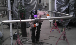 Dairy plant welding